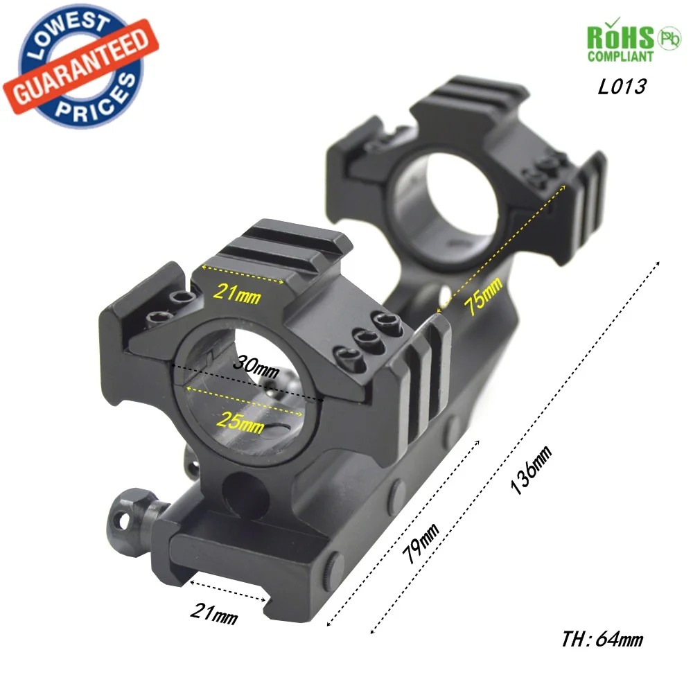 

AloneFire L013 30mm/25mm Ring 20mm Dovetail Rail Scope Mount fit for Rifle Scope Hunting 1pc