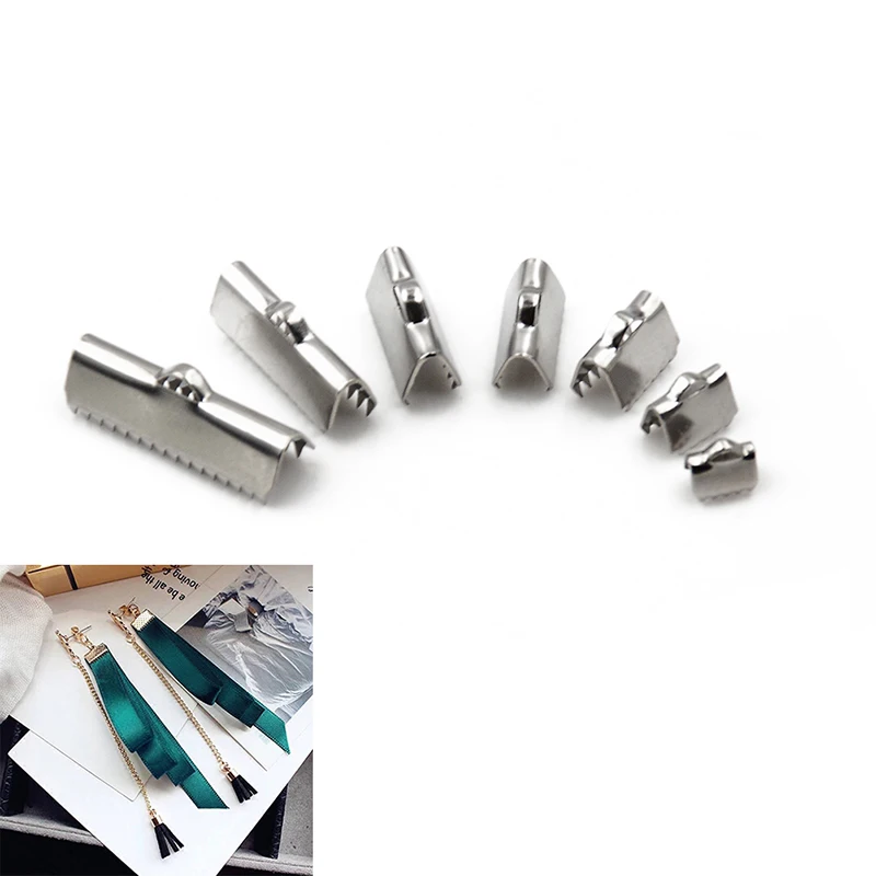 

Textured End Caps Crimp Beads Leather metal Connector Clasps Fittings Jewelry Findings Accessories 10/13/15/20/25/65/85mm