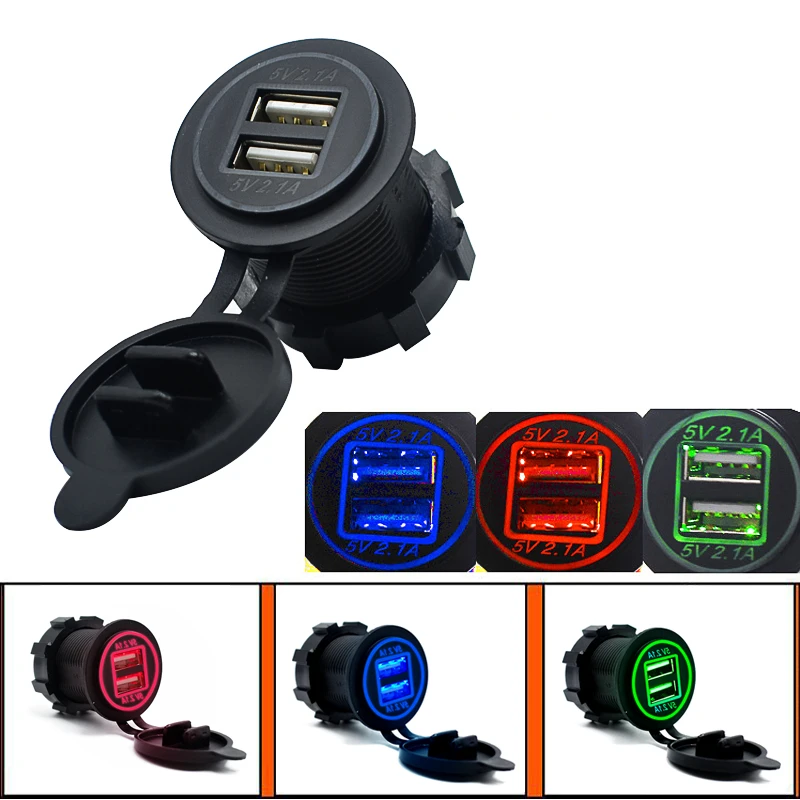2018 Новое поступление разветвитель гнезда прикуривателя 12В 24В 2 порта USB