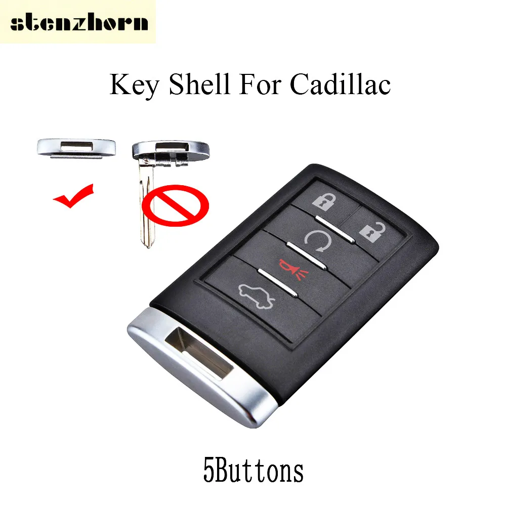 Stenzhorn 5button Remote Key Fob Shell Fit For Cadillac