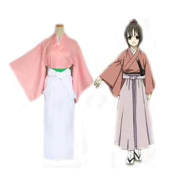 

Free Shipping Anime Hakuouki Yukimura Chizuru Kimono Cosplay Costume Women Adults Traditional Halloween Carnival Party Costumes