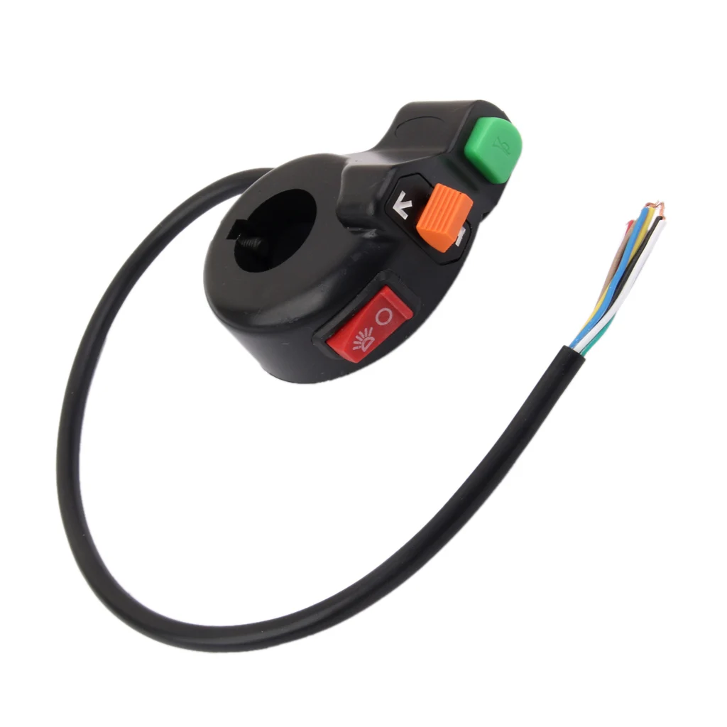 7/8' Motorcycle Pit Dirt Bike Horn Turn Signal On/Off Light Lamp Switch Lightweight Perfect Plastic