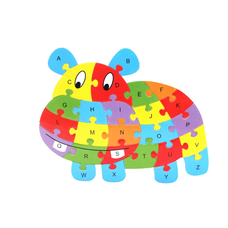 

Montessori Toys Educational Wooden Toys for Children Early Learning 3D Cartoon Puzzles Kids Intelligence Math Teaching Aids