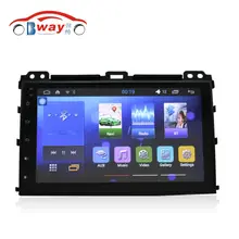 Бесплатная доставка 9 «авто радио для Toyota Prado 2004-2009 Cpu: Quadcore Android 4.4 мультимедиа автомобиля с 1 Г RAM, 16 Г iNand, рулевое колесо