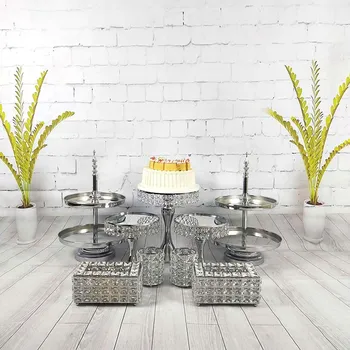 

9-11pcs/ set Mirror Cake Stand Dessert Tray For Weddings Tea Parties Birthday Parties Holiday Decorations