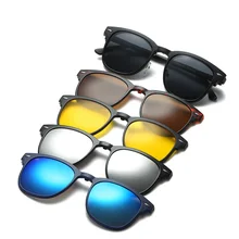 5+ 1 костюм Многофункциональный клип на солнцезащитные очки для мужчин магнитный зажим солнцезащитные очки женщин магнит зажим для очков оптические очки близорукость