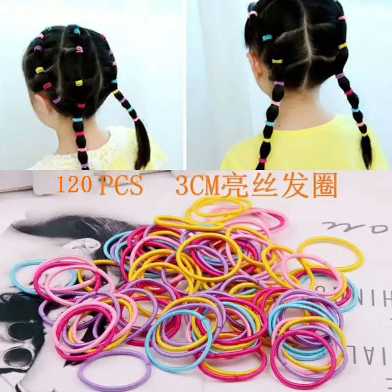 

New 60PCS/Lot Candy Colors 3CM Girls Rubber Bands Children Elastic Hair Bands Ponytail Holder Kids Scrunchy Hair Accessories