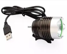 Usb luz xml-t6 1800lm 2en1 usb led faro 3 modos de la linterna bicicleta luz de la lámpara con juntas tóricas de caucho para el ciclismo