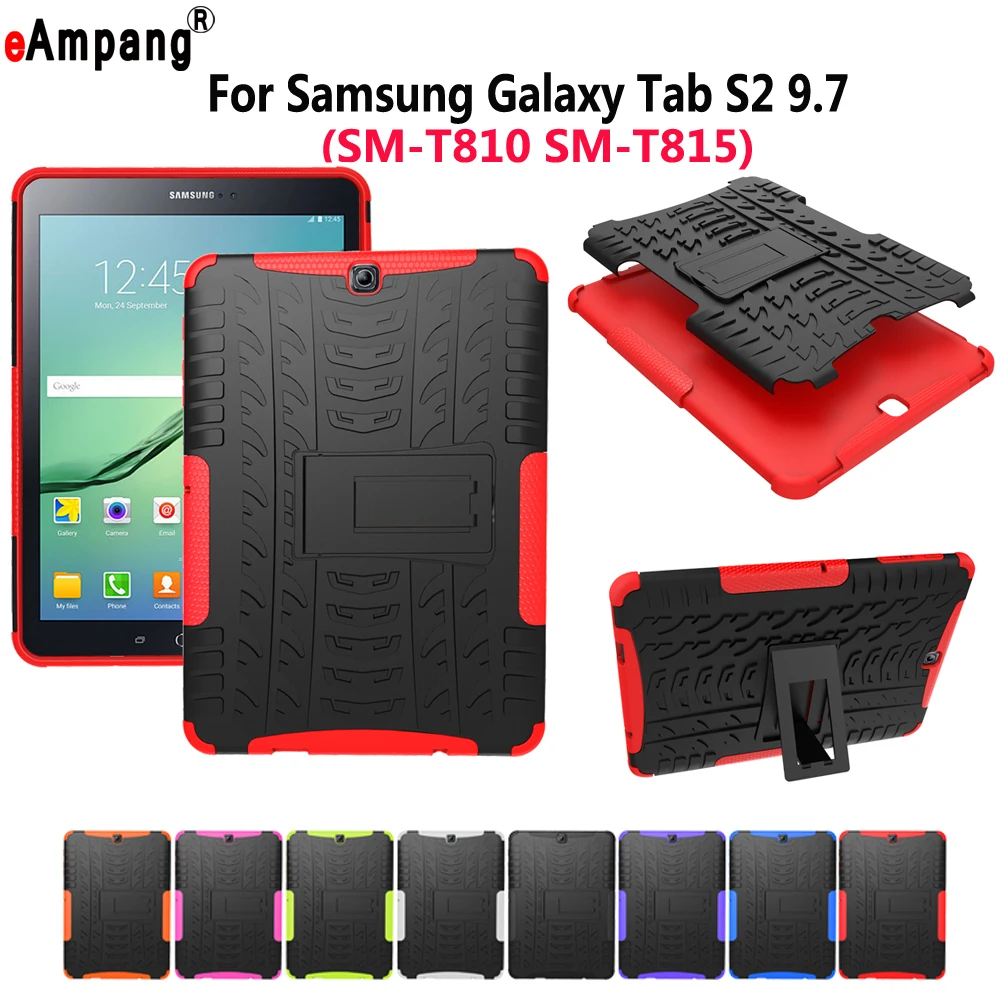 Case for Samsung Galaxy Tab S2 9.7 inch T810 T815 T813 T819 Cover Funda Tablet Soft Silicone Hard PC Shockproof Stand Shell | Компьютеры и
