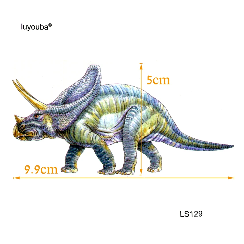 Динозавр Трицератопс водонепроницаемые Временные татуировки мужские Палеонтология животные дизайны временного тату наклейки Pesca