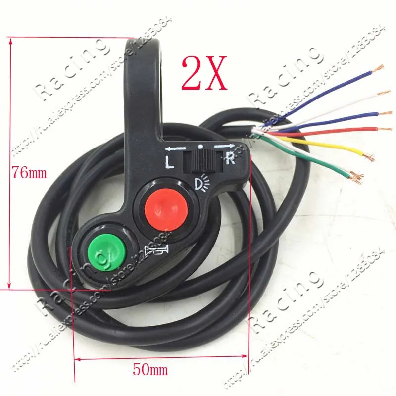 Клаксон мотоцикла указатель поворота светильник настенный выключатель для 7/8 ''руль Байк скутера ATV ВКЛ/ВЫКЛ