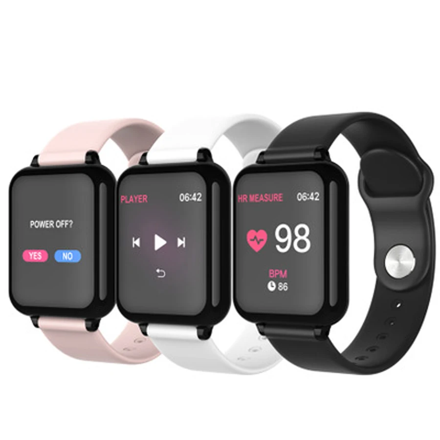 

Bluetooth Smart Watch Waterproof PU Band Digital Sport Watch Heart Rate Monitor Blood Pressure Colorful Screen Smart Bracelet