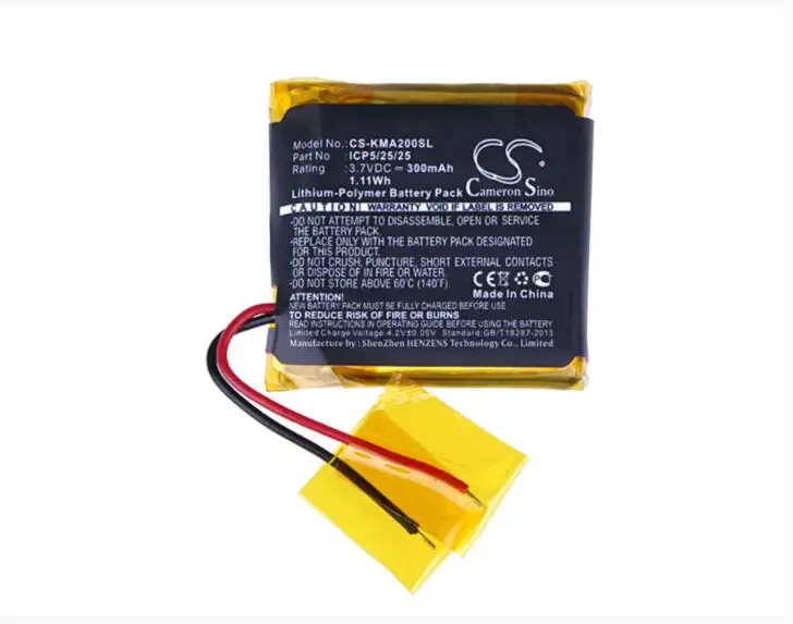 Аккумулятор Cameron Sino 300 мА · ч для беспроводной гарнитуры ROCKETFISH RF-MAB2 RF-MAB2-T ICP5/25/25 |