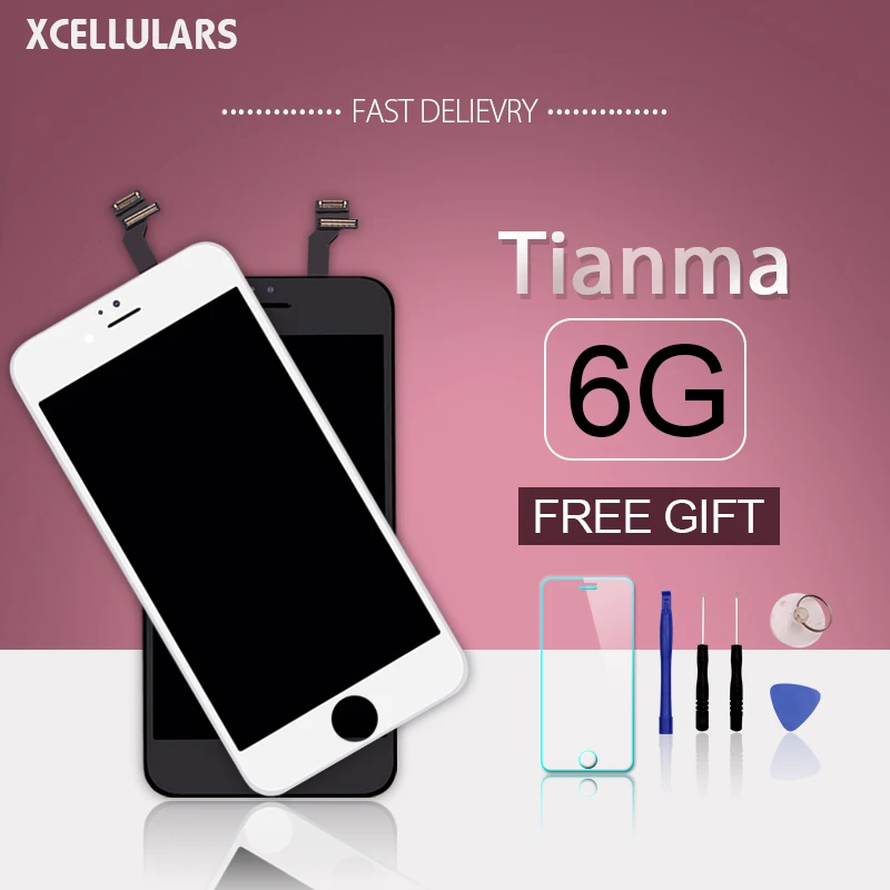 10 шт./лот для Highscreen iphone 6 ЖК TianMa теплый цвет замена сборка дигитайзер дисплей DHL|lcd