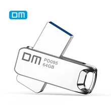 DM PD095 USB-Stick 32GB Volle Metall Pendrive Micro Memory Stick 64GB Reale Kapazität 16GB Silber U disk
