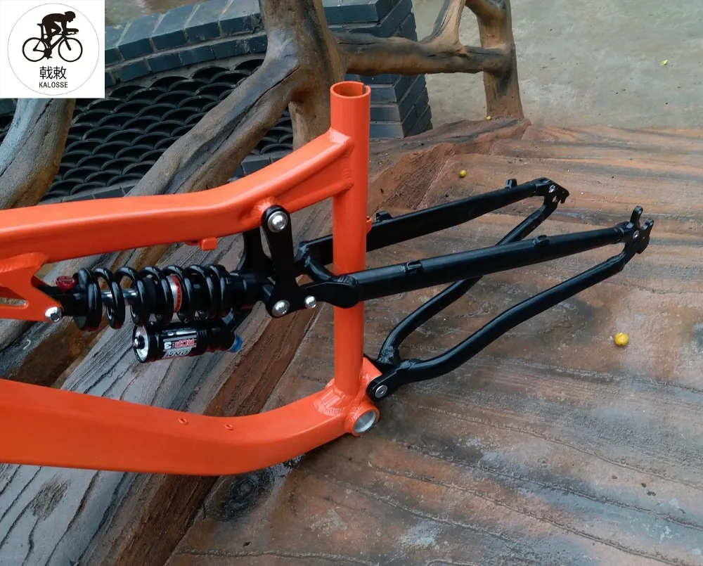 Excellent Kalosse adluts bike frame with 190mm travel DIY colors   mountain bicycle  frame alloy   Downhill  DH/AM  bike frame 20