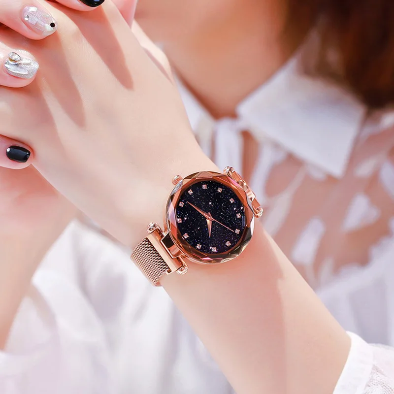 zegarek damski Luxury Women Watches Ladies Magnetic Starry Sky Clock Fashion Diamond Female Quartz Wristwatches relogio feminino