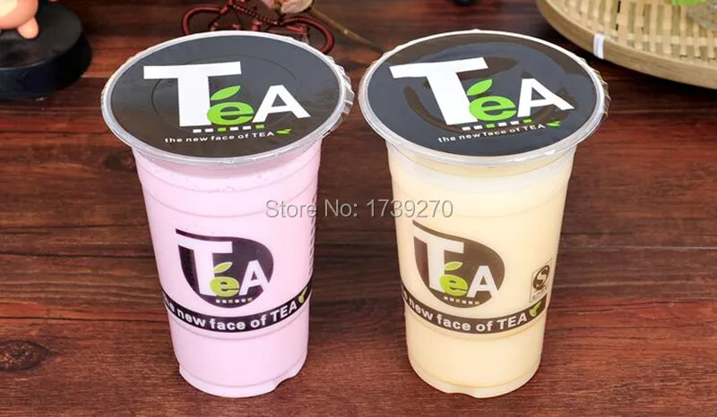 Одноразовые bubble tea/чай с молоком/пластиковый стаканчик уплотнения пленка для диаметр 90 см/95 см, пустой шаблон Кубок уплотнения фильм