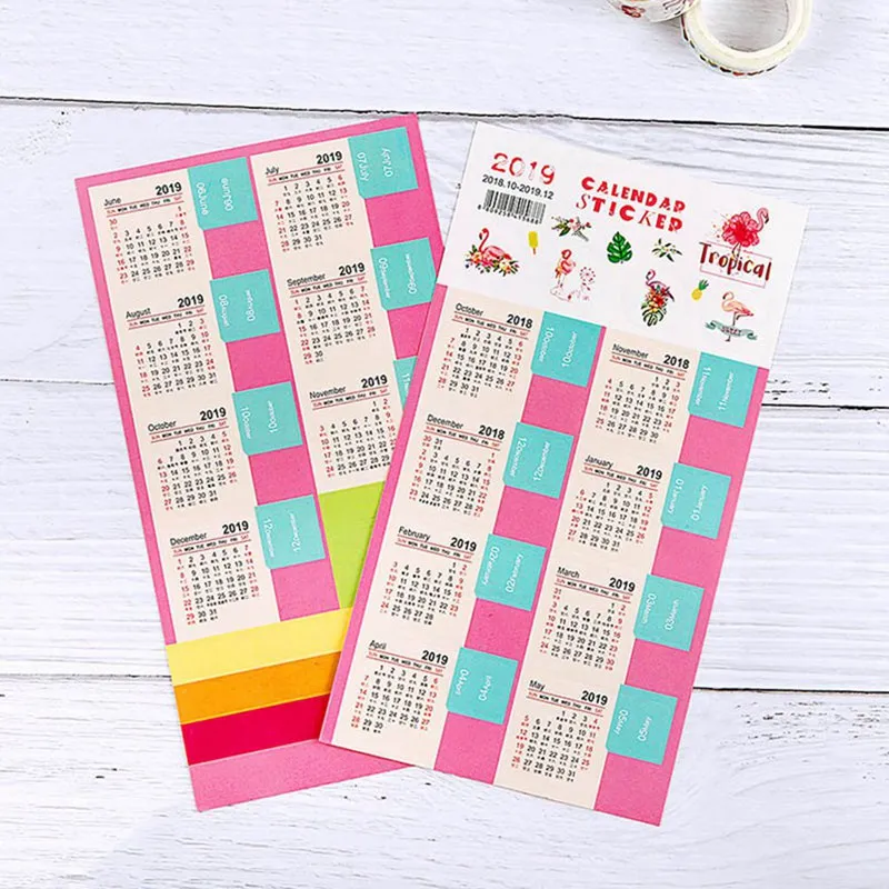 Год календарь время DIY наклейки Декоративные Канцелярские студенческие дневники наклейки для дневника планировщик набор блокнотов - Цвет: BL
