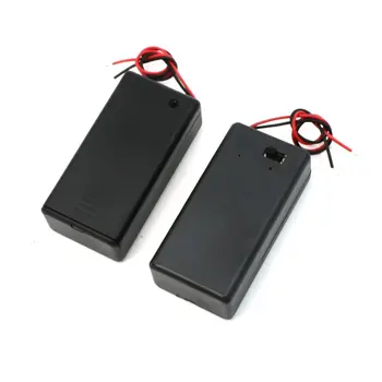 

Brand New Pair 9V Battery Holder Storage Case ON/OFF Switch w Cap 2 Pcs