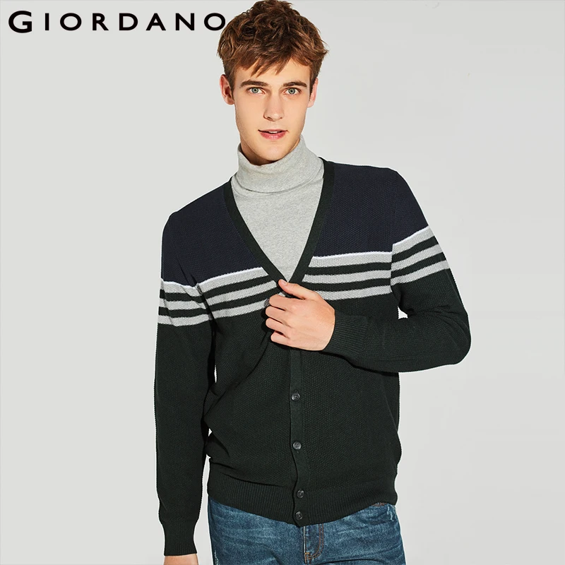 Giordano Men Sweater Combed Cotton V 