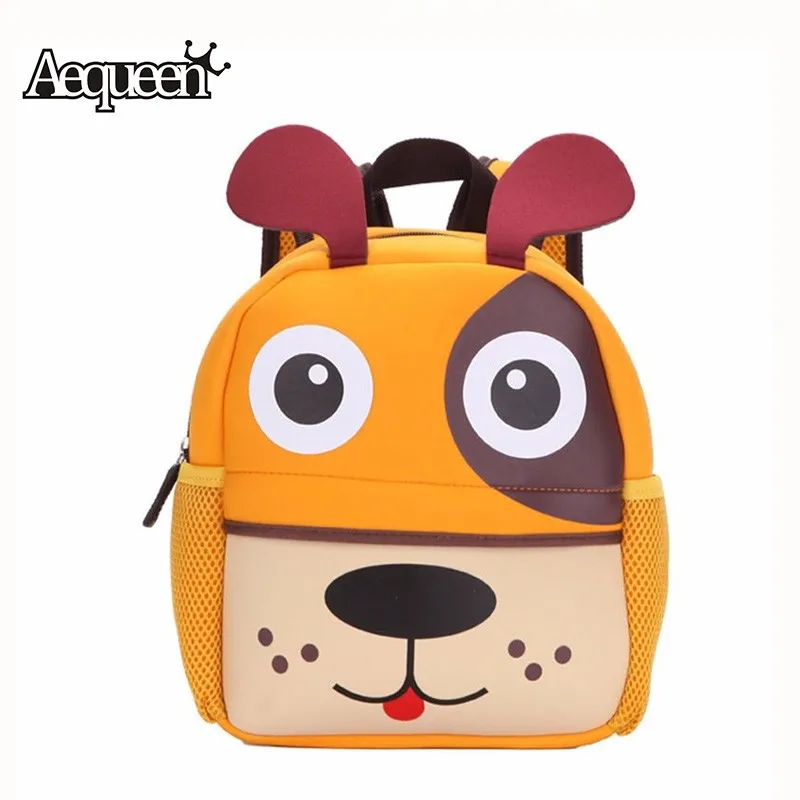 New 3D Cute Animal Design Backpack Kids School Bags For Teenage Girls Boys Cartoon Dog Monkey Shaped Children Backpacks Big Size(China (Mainland))