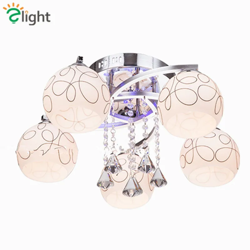 

2016 Modern Simple Living Room Frosted Glass Dimmable Led Chandelier Lustre De Cristal Ceiling Chandelier For Bedroom