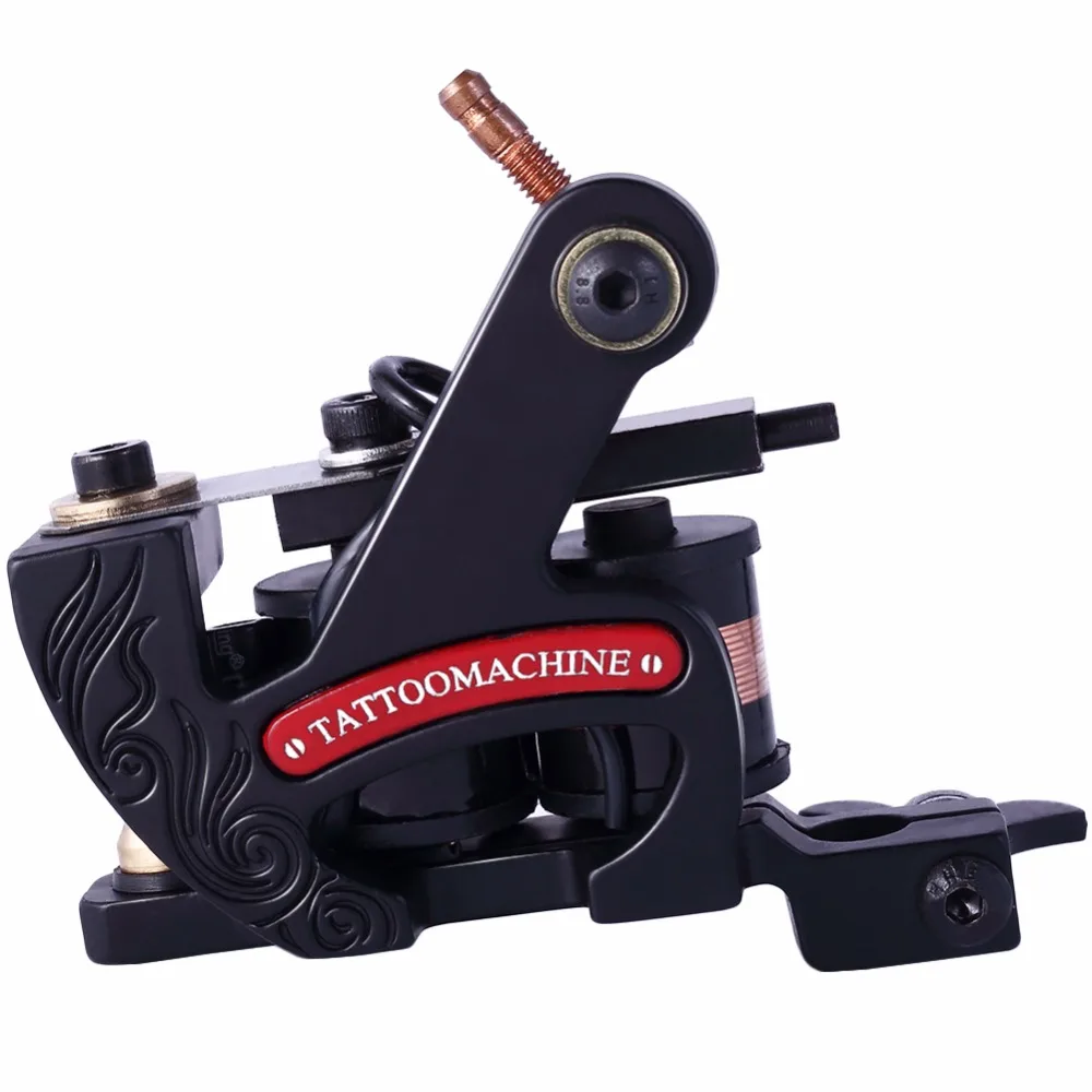 Light Weight Coil Tattoo Machine Tattoo Gun Black Iron Tattoo Frame for