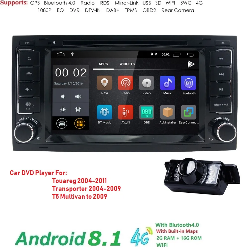 Top Wholesales! 7Inch Android8.1 Car DVD Player For VW/Volkswagen/Touareg With Canbus 4GWifi GPS Navigation Bluetooth Radio 2GRAM BT 0 Top Wholesales! 7Inch Android8.1 Car DVD Player For VW/Volkswagen/Touareg With Canbus 4GWifi GPS Navigation Bluetooth Radio 2GRAM BT 0