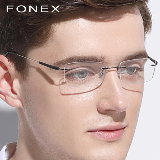 Buy Rimless Glasses Frame Men Women Titanium TR90