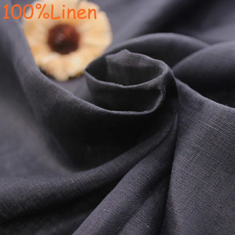 1,35*2 метра натуральный лен белая рубашка ткань 17 s* 21 s сплошной цвет одежды ткани MZ-6030