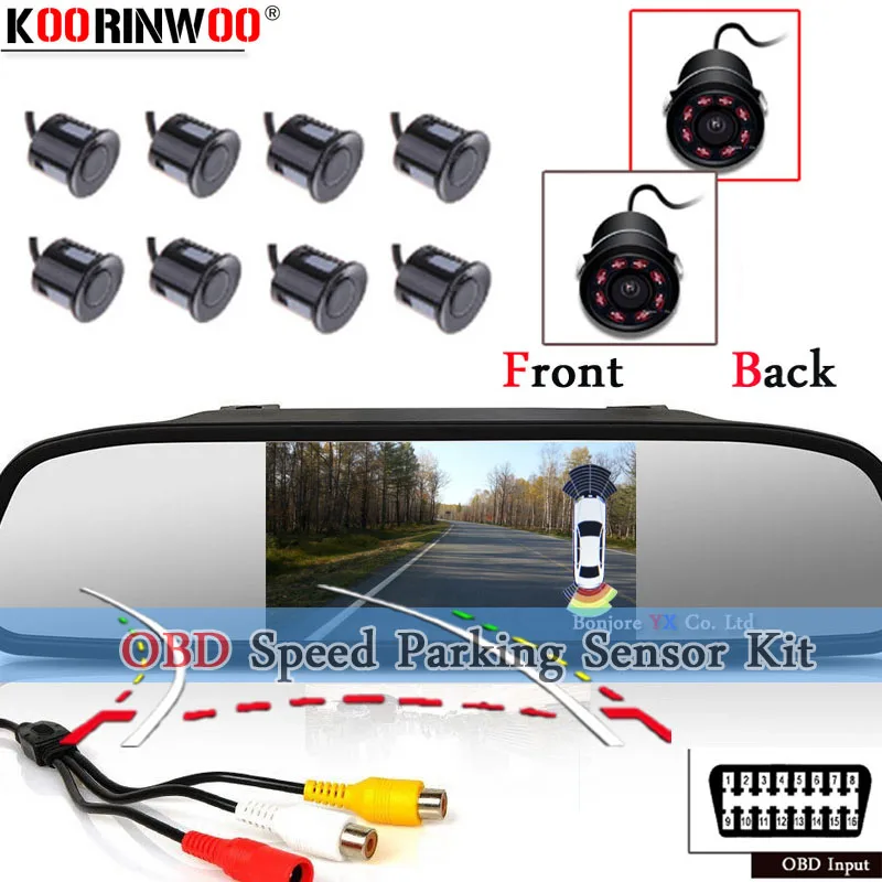 

Koorinwoo ADH FULL KIT For Sony CCD Front Parking Sensor Parktronic Parking Camera Dynamic Moving Parking Line Alert Rear System