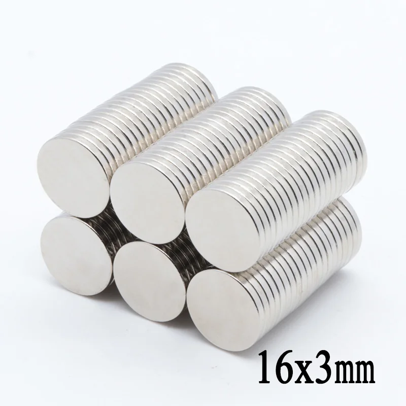 

100pcs 16x3 mm N35 Strong Neodymium Magnets 16mmx3mm Automobile Engine Oil Filter Strong Magnet Economizer Craft