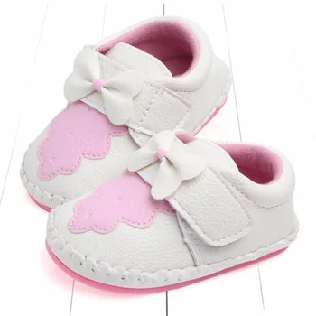 

Toddler Baby Girl Shoes Soft PU Leather Princess Shoes Bow Crib Babe Infant Toddler 0-18M