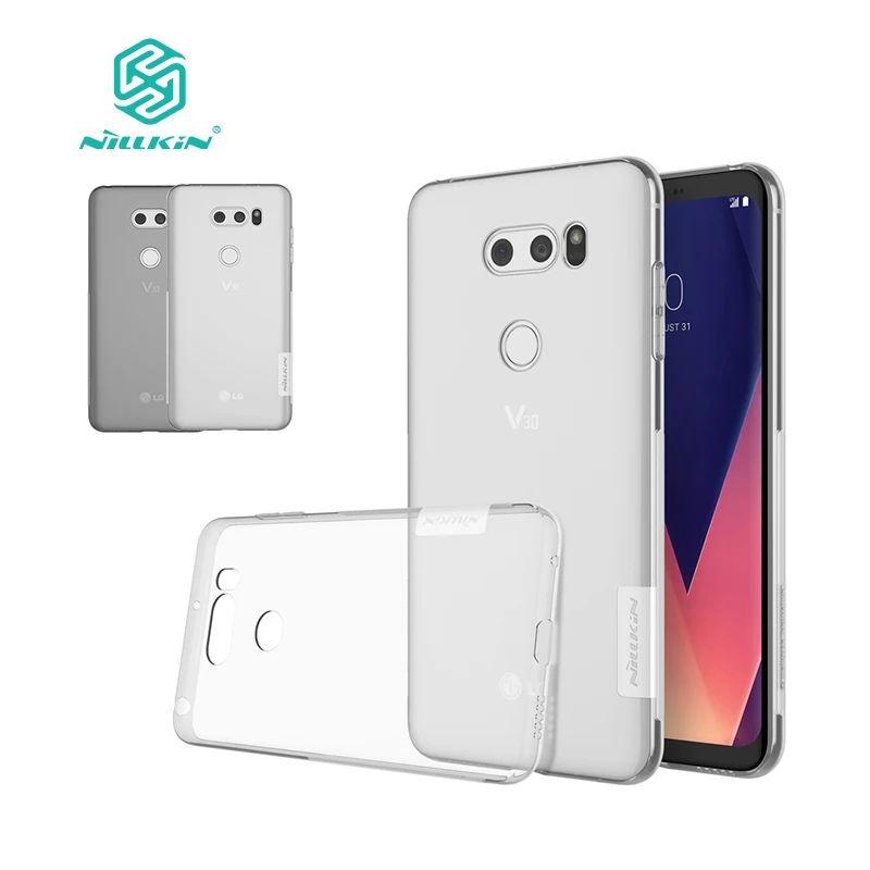 

Nillkin Nature Transparent Clear Soft silicon TPU Protector cover for LG V30 case cover 6.0 inch v30 case for LG