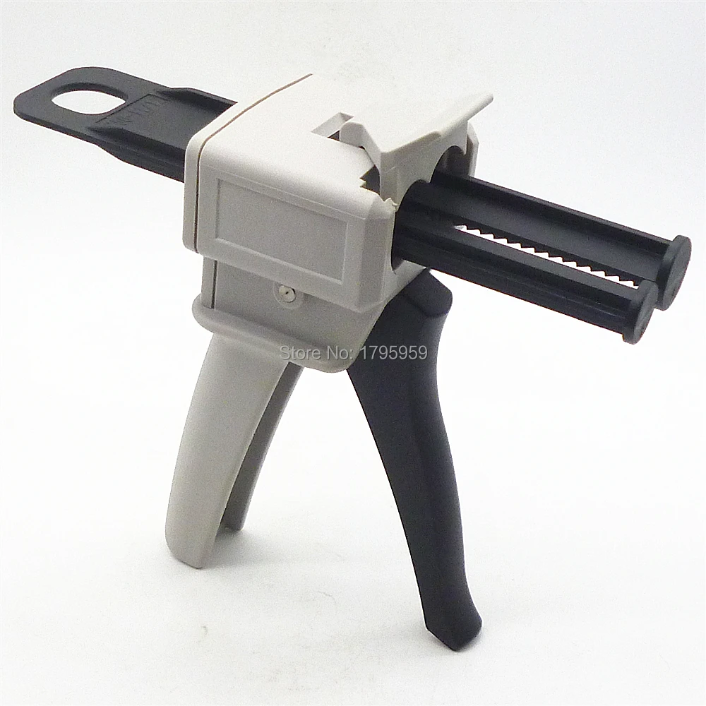 

AB Epoxy Glue Gun Applicator Glue Adhensive Gun 50ML Mixed 1:1 and 2:1 AB Glue Manual Dispense Glue Gun Hand Tool Caulking Gun