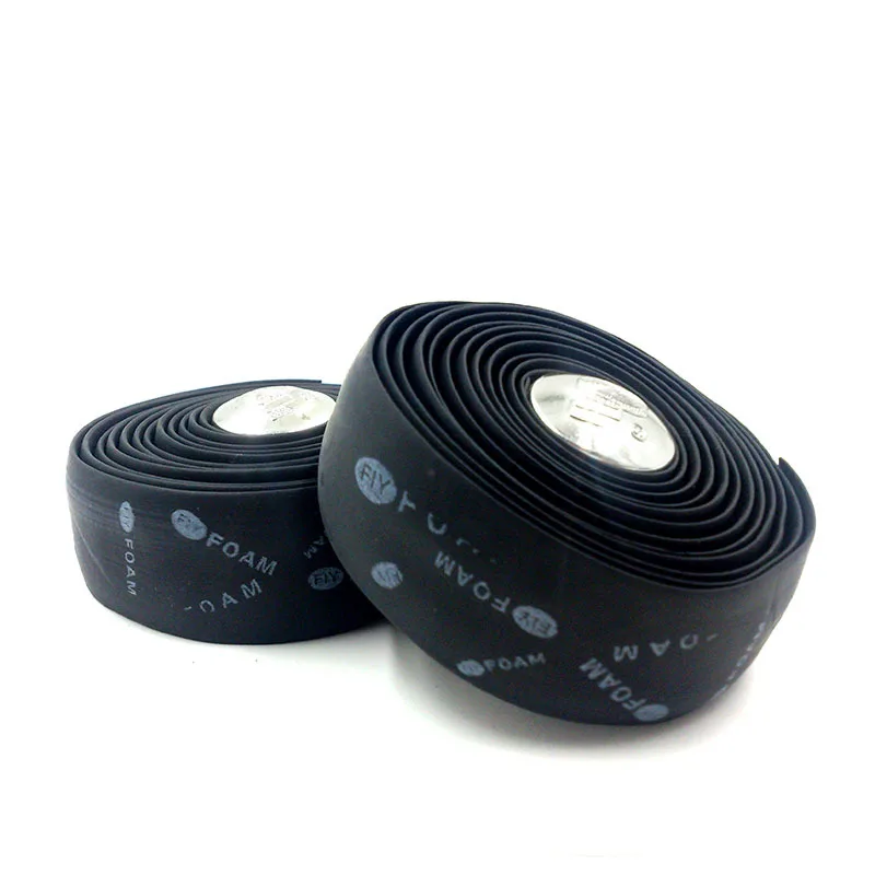 cheap Black Blue Cycling Handle Belt Bike Bicycle Cork Handlebar Tape Wrap +2 Bar plug High Quality 2 Pcs