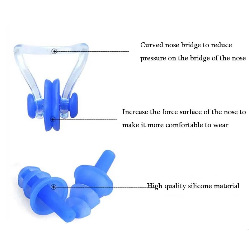 Водонепроницаемый Плавание ming зажим для ушей для носа силиконовый Плавание Заглушки для ушей, зажим для носа взрослые Пловцы детей Дайвинг зажим для ушей для носа, Детский костюм