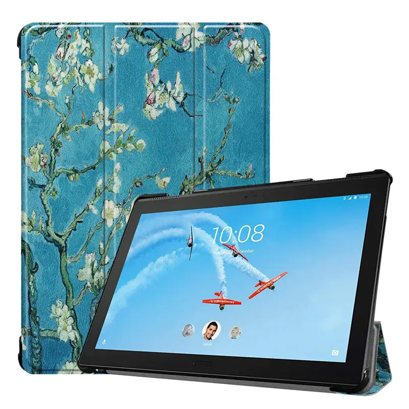 Чехол для lenovo Tab P10 TB-X705F TB-X705L 10," Smart Cover Funda Tablet тонкий защитный чехол с подставкой+ стилус+ пленка