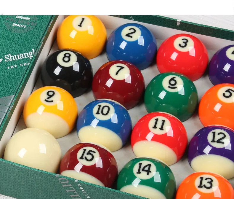 Американский Стандартный смолистые Бильярд игры в мяч 16 Цвет бильярдный бильярдные поставки/SLP2 зеленый ящик 4A 52,5 мм