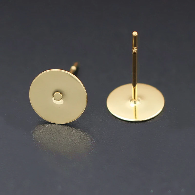 

Серьги-гвоздики из нержавеющей стали золотого цвета, 3/4/5/8 мм, 100 шт.