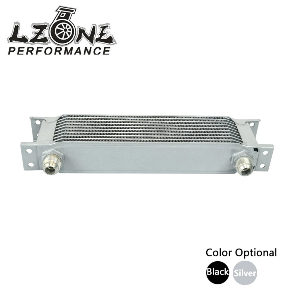 LZONE-алюминиевый универсальный двигатель коробка передач AN10 Масляный радиатор 10 строк серебристый, черный JR7010