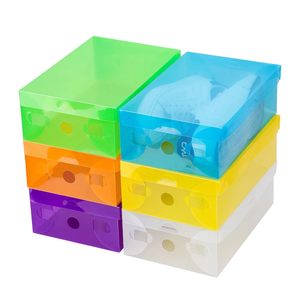 

New Arrival Shoe Organizer Drawer Transparent Plastic Shoe Storage Box Rectangle PP Thickened Shoes Organizer Drawer Shoe Boxes