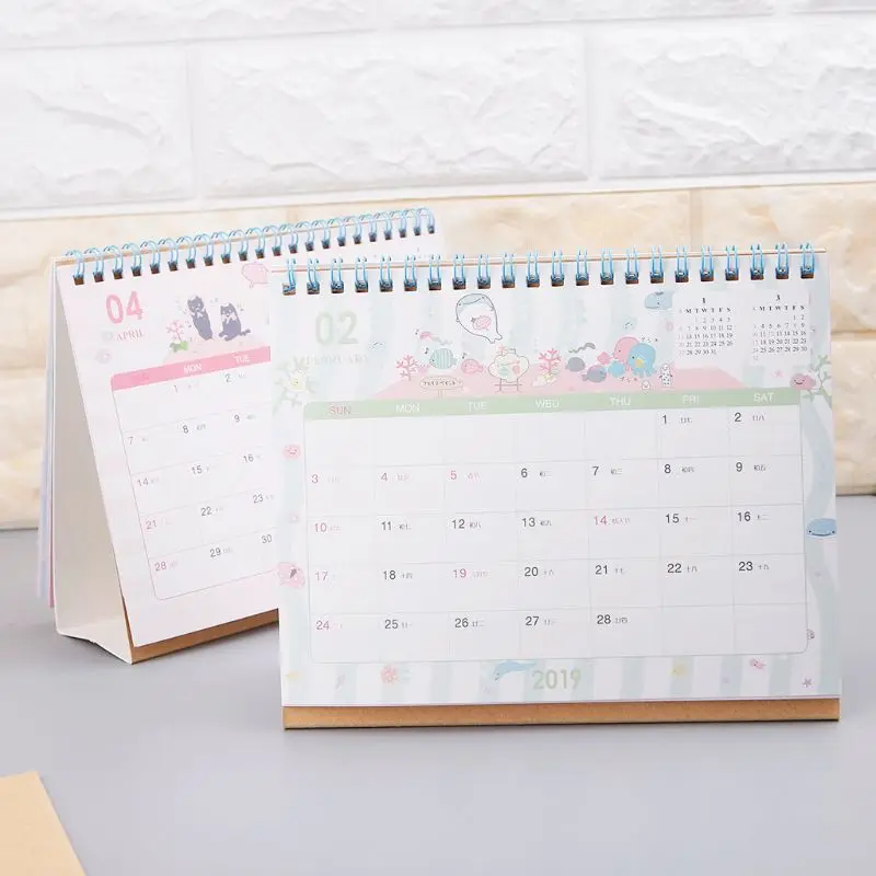 2019 мультфильм Дельфин устанавливаемый на стол рулонная бумага календарь с заметками ежедневный планировщик таблицы год бумага для