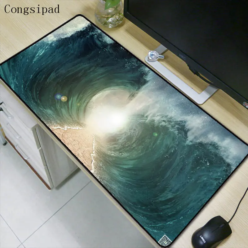 

Congsipad Huge Wave Creation Large Custom DIY Mouse Pad Mice Gamer Keyboard Mat XLTable Soft Gaming Mousepad for CSGO DOTA LOL