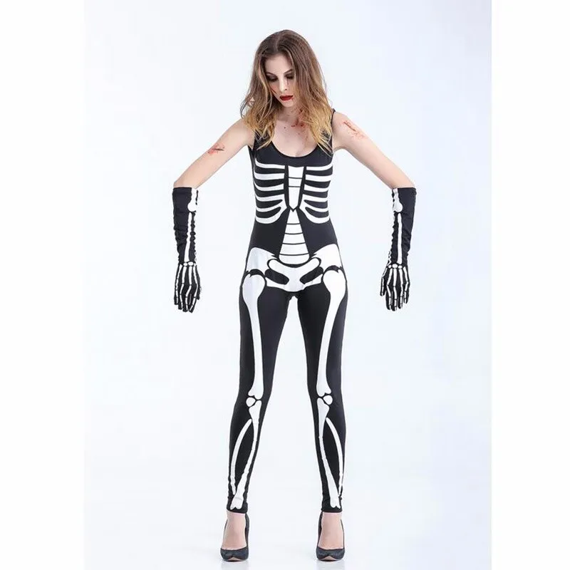 Costume Skeleton Bloodcurdling Demon Costumes Cosplay Woman Halloween Costumes Cosplay Black