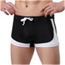 Сексуальные мужские трусы-боксеры, плавки для плавания, Модные Полосатые мужские плавки для плавания, черные, синие, серые, зеленые, красные# LRWS