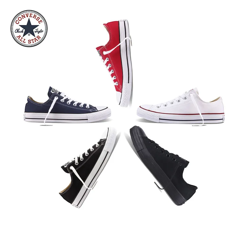 أصيلة Converse كل نجم الكلاسيكية تنفس قماش المنخفضة أعلى التزلج أحذية للجنسين مكافحة زلق رياضية للناشئين