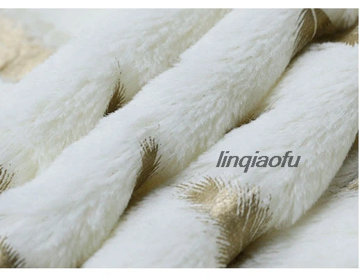 Искусственный мех Фабричный PV бархат горячий кролик ворсистый горячий серебряный перо лист цветок ткань
