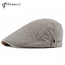 Фибоначчи Новинка большой размер моющаяся мужская полосатая газетная шляпа высокого качества ретро таксистка плоский Плющ кепка газетчик Кепка s